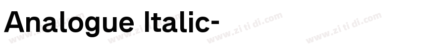 Analogue Italic字体转换